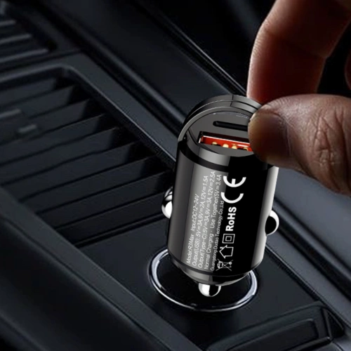 Kup Dudao Încărcător auto R3MAX USB-A, USB-C 48W QC PD negru - DDA302 - {ean13} - Sklep Home Screen