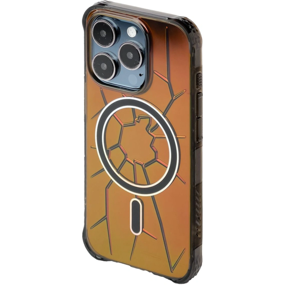 Etui Kingxbar PQY Crack Series MagSafe Apple iPhone 15 Pro czarne