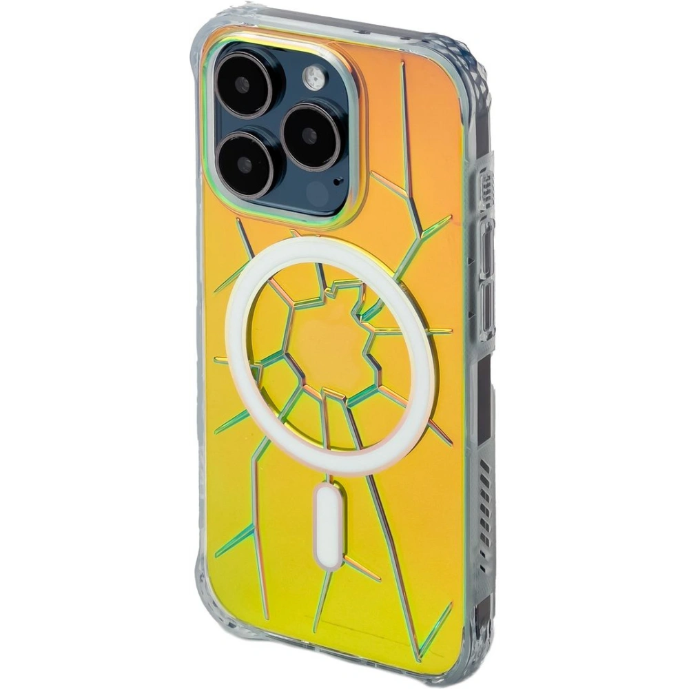 Etui Kingxbar PQY Crack Series MagSafe Apple iPhone 15 Pro Max holograficzne