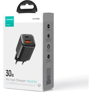Kup Joyroom Încărcător Speed Series JR-TCF08EU USB-A, USB-C 30W PD QC AFC FCP negru - JYR935 - {ean13} - Sklep Home Screen