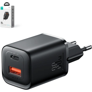 Kup Joyroom Încărcător Speed Series JR-TCF08EU USB-A, USB-C 30W PD QC AFC FCP negru - JYR935 - {ean13} - Sklep Home Screen