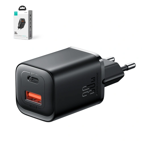Kup Netzteil Joyroom Speed Series JR-TCF08EU USB-A, USB-C 30W PD QC AFC FCP schwarz - JYR935 - {ean13} - Sklep Home Screen