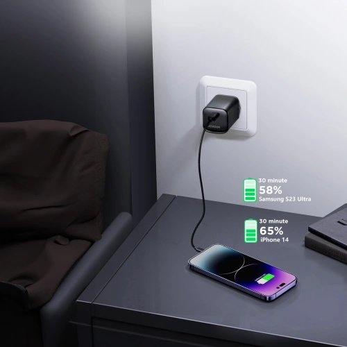 Kup Ładowarka sieciowa Joyroom Speed Series JR-TCF07EU USB-C 30W PD QC AFC FCP czarna - JYR936 - {ean13} - Sklep Home Screen