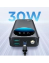 Joyroom Powerbank JR-PBF02 20000mAh 30W + cablu USB-A / USB-C 25cm negru