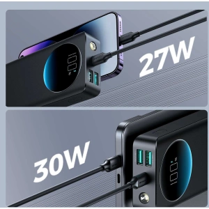 Powerbank Joyroom JR-PBF02 20000mAh 30W + kabel USB-A / USB-C 25cm czarny