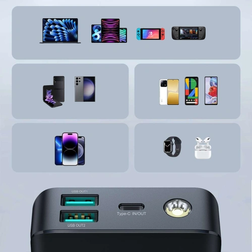 Kup Powerbank Joyroom JR-PBF03 30000mAh 30W + kabel USB-A / USB-C 25cm černý - JYR938 - {ean13} - Sklep Home Screen
