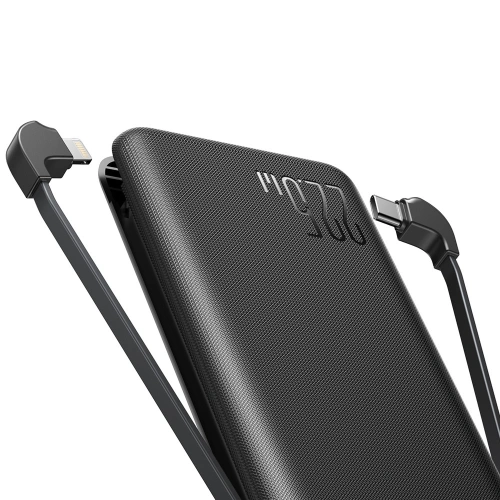 Buy Joyroom JR-L014 powerbank 10000mAh 22.5W + built-in cables USB-C, Lightning + USB-A / USB-C cable 25cm black - JYR939 - {ean13} - Home Screen Store Europe