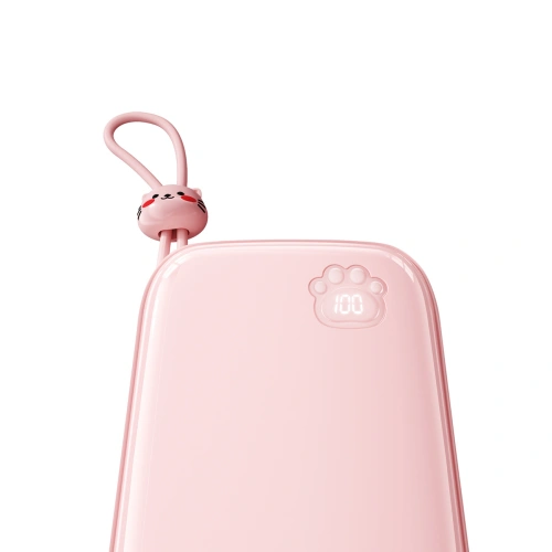 Kup Powerbank Joyroom Cutie Series JR-L008 Plus 20000mAh 22.5W + beépített USB-C, Lightning kábelek + USB-A / USB-C 25cm rózsaszín - JYR940 - {ean13} - Sklep Home Screen