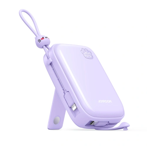 Kup Joyroom Powerbank Cutie Series JR-L008 Plus 20000mAh 22.5W + USB-C încorporat, Lightning + cablu USB-A / USB-C 25cm violet - JYR942 - {ean13} - Sklep Home Screen