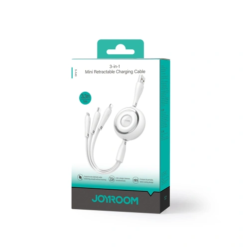 Kup Kábel 3w1 Joyroom Colorful Series S-A40 USB-A / USB-C, Lightning, microUSB 1m fehér - JYR943 - {ean13} - Sklep Home Screen