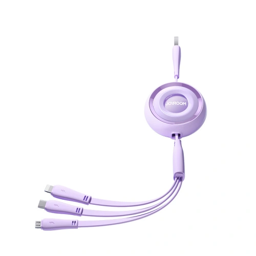 Kup Kabel 3w1 Joyroom Colorful Series S-A40 USB-A / USB-C, Lightning, microUSB 1m fialový - JYR944 - {ean13} - Sklep Home Screen