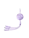 Joyroom Cablu 3-in-1 Colorful Series S-A40 USB-A / USB-C, Lightning, microUSB 1m violet