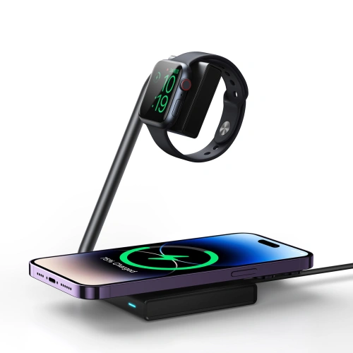 Indukciós töltő 2w1 Joyroom JR-WQN05 15W MagSafe Qi fekete