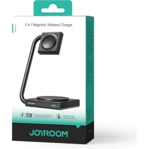 Kup Ładowarka indukcyjna 2w1 Joyroom JR-WQN05 15W MagSafe Qi czarna - JYR946 - {ean13} - Sklep Home Screen