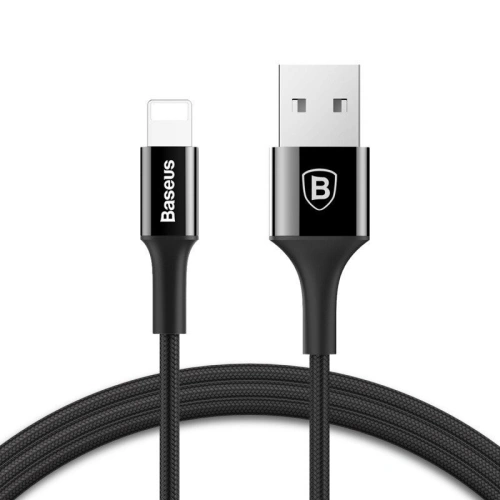 Kup Kabel Lightning Baseus s podsvíceným konektorem 1m (černý) - BSU590BLK - {ean13} - Sklep Home Screen