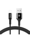 Kabel Lightning Baseus s podsvíceným konektorem 1m (černý)