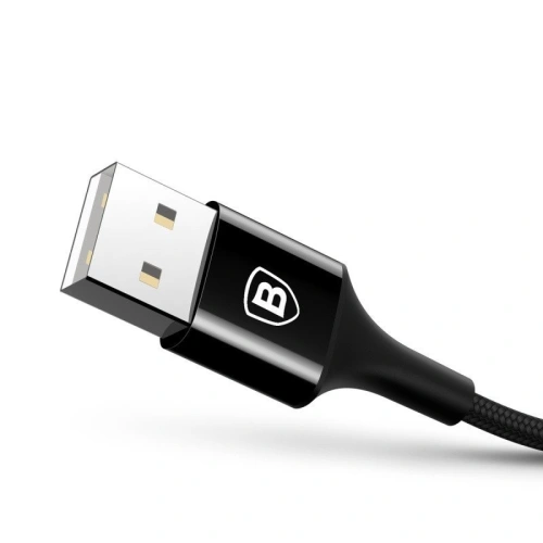 Kup Kabel Lightning Baseus s podsvíceným konektorem 1m (černý) - BSU590BLK - {ean13} - Sklep Home Screen