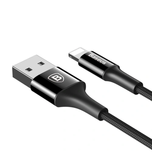 Kup Kabel Lightning Baseus s podsvíceným konektorem 1m (černý) - BSU590BLK - {ean13} - Sklep Home Screen
