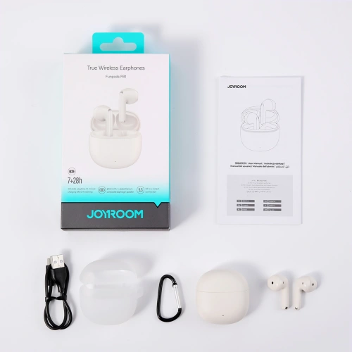 Kup Vezeték nélküli fülhallgató Joyroom Funpods Series JR-FB1 TWS Bluetooth 5.3 bézs színben - JYR949 - {ean13} - Sklep Home Screen