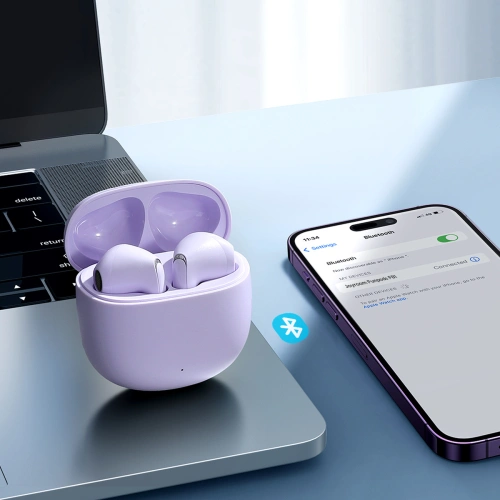 Kup Słuchawki bezprzewodowe douszne Joyroom Funpods Series JR-FB1 TWS Bluetooth 5.3 fioletowe - JYR950 - {ean13} - Sklep Home Screen