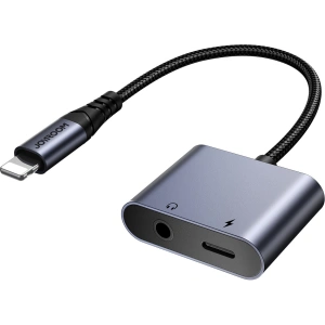 Kup Joyroom 3.5mm Adaptor DAC 2in1 SY-L01 Lightning / Lightning, mini jack negru - JYR951 - {ean13} - Sklep Home Screen