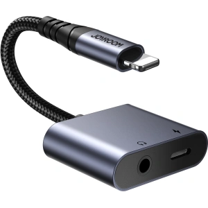 Buy Joyroom SY-L01 DAC adapter 2in1 Lightning / Lightning, mini jack 3.5mm black - JYR951 - {ean13} - Home Screen Store Europe