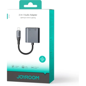 Buy Joyroom SY-L01 DAC adapter 2in1 Lightning / Lightning, mini jack 3.5mm black - JYR951 - {ean13} - Home Screen Store Europe
