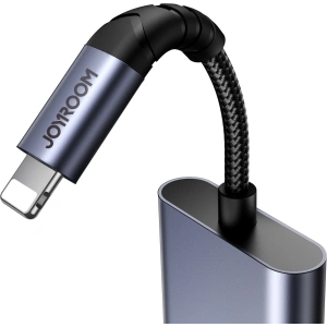 Buy Joyroom SY-L01 DAC adapter 2in1 Lightning / Lightning, mini jack 3.5mm black - JYR951 - {ean13} - Home Screen Store Europe