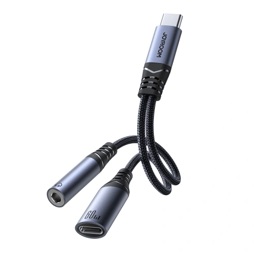 Kup DAC adapter 2w1 Joyroom SY-C02 USB-C / USB-C, mini jack 3.5mm fekete - JYR954 - {ean13} - Sklep Home Screen