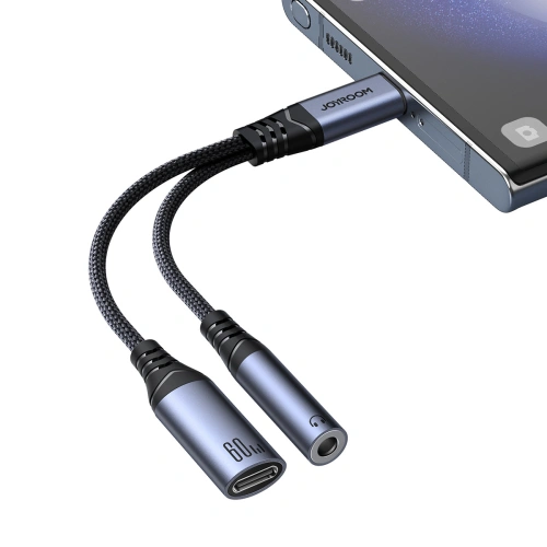 Kup Adaptér DAC 2w1 Joyroom SY-C02 USB-C / USB-C, mini jack 3.5mm černý - JYR954 - {ean13} - Sklep Home Screen