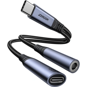 Buy Joyroom SY-C02 DAC adapter 2in1 USB-C / USB-C, mini jack 3.5mm black - JYR954 - {ean13} - Home Screen Store Europe