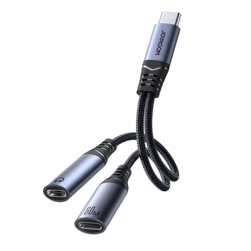 Kup Adapter DAC 2w1 Joyroom SY-C03 USB-C / 2xUSB-C schwarz - JYR955 - {ean13} - Sklep Home Screen