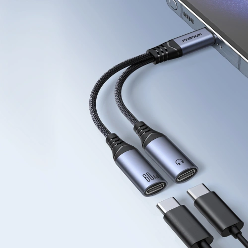 Kup Adaptér DAC 2w1 Joyroom SY-C03 USB-C / 2xUSB-C černý - JYR955 - {ean13} - Sklep Home Screen