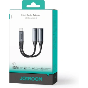 Buy Joyroom SY-C03 DAC adapter 2in1 USB-C / 2xUSB-C black - JYR955 - {ean13} - Home Screen Store Europe