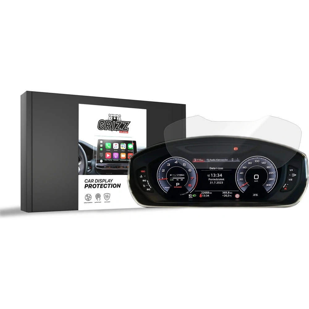 Folia ceramiczna GrizzGlass CarDisplay Protection do Audi Q3 Virtual Cockpit 10,25" 2020-2025