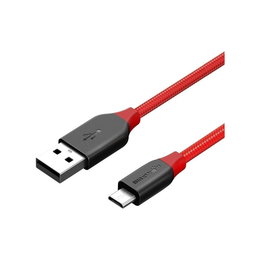 Kabel Micro USB AmpCore BlitzWolf BW-MC5 1,8m (czerwony)