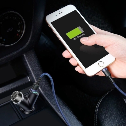 Buy Car Charger Baseus Y Type 2xUSB 3,4A 40W Black - BSU594BLK - {ean13} - Home Screen Store Europe