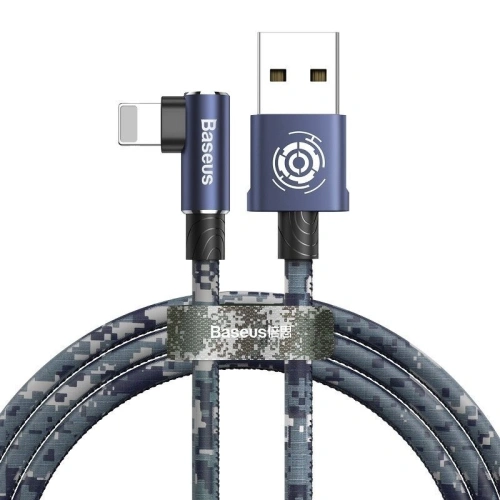 Kup Kabel úhlový Lightning USB Baseus Camouflage 2,4A 1m (modrý) - BSU596BLU - {ean13} - Sklep Home Screen