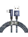 Cablul unghiular Lightning USB Baseus Camouflage 2,4A 1m (albastru)