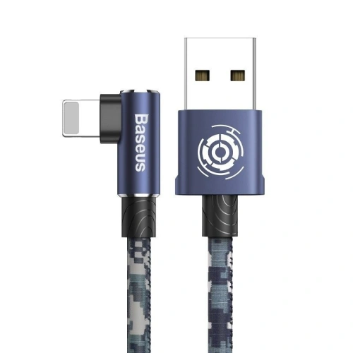Kup Kabel úhlový Lightning USB Baseus Camouflage 2,4A 1m (modrý) - BSU596BLU - {ean13} - Sklep Home Screen