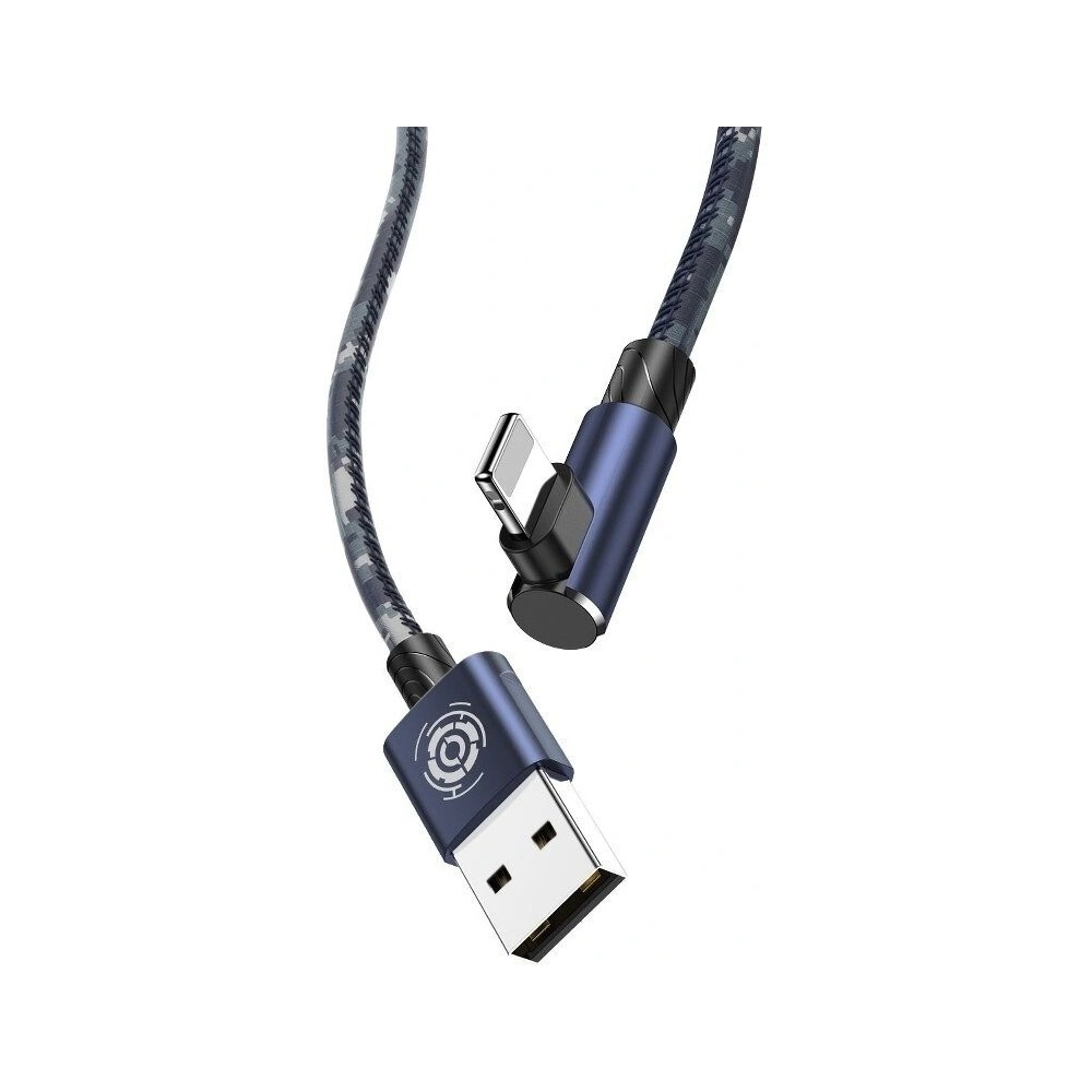 Kabel kątowy Lightning USB Baseus Camouflage 2,4A 1m (niebieski)