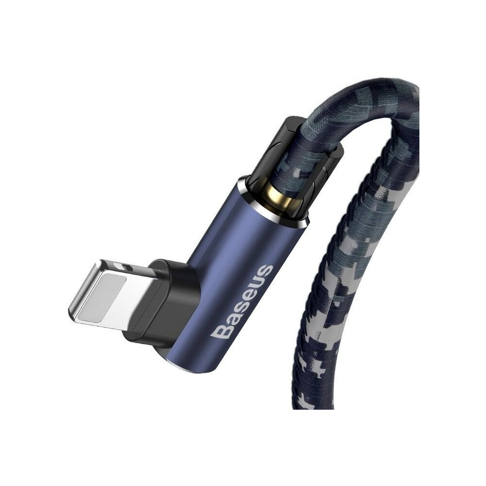 Kabel kątowy Lightning USB Baseus Camouflage 2,4A 1m (niebieski)