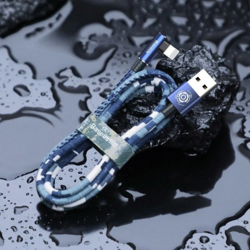 Kup Kabel úhlový Lightning USB Baseus Camouflage 2,4A 1m (modrý) - BSU596BLU - {ean13} - Sklep Home Screen