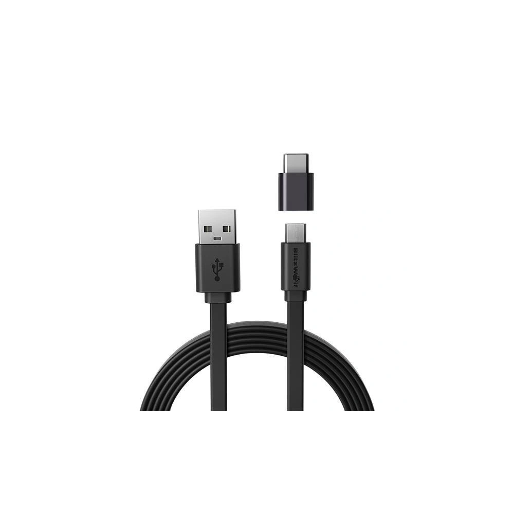 Kabel Micro USB + adapter USB-C BlitzWolf BW-MT2 2A 1m
