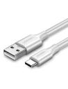 Cablul USB-C QC3.0 UGREEN nichelat 0.25m (alb)