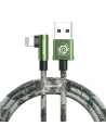 Kabel kątowy Lightning USB Baseus Camouflage 2,4A 1m (zielony)