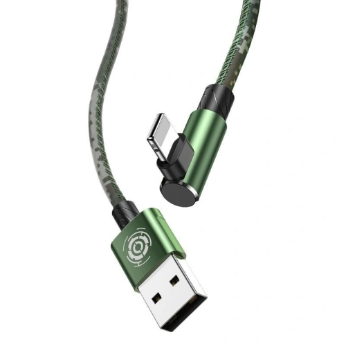 Kup Kabel unghiular Lightning USB Baseus Camouflage 2,4A 1m (verde) - BSU597GRN - {ean13} - Sklep Home Screen