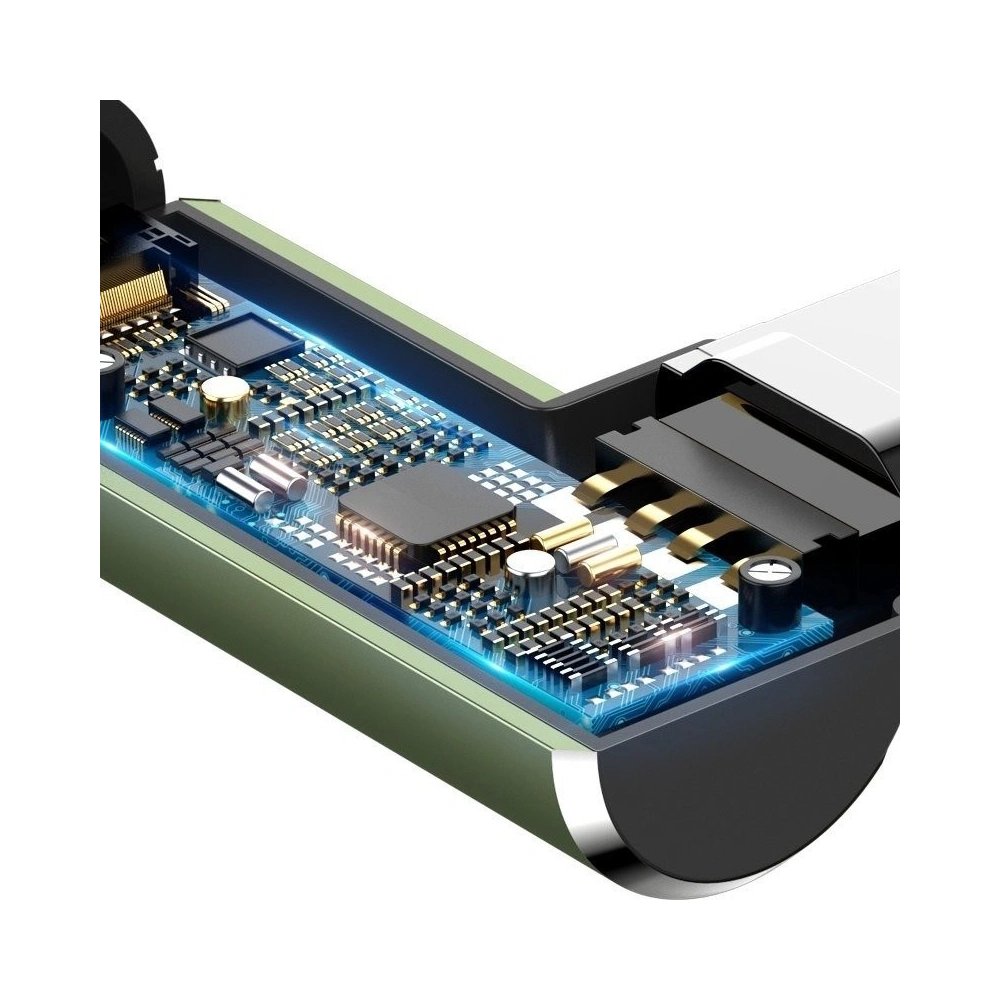 Kabel kątowy Lightning USB Baseus Camouflage 2,4A 1m (zielony)