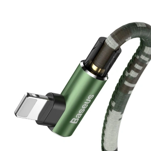 Kup Kabel unghiular Lightning USB Baseus Camouflage 2,4A 1m (verde) - BSU597GRN - {ean13} - Sklep Home Screen