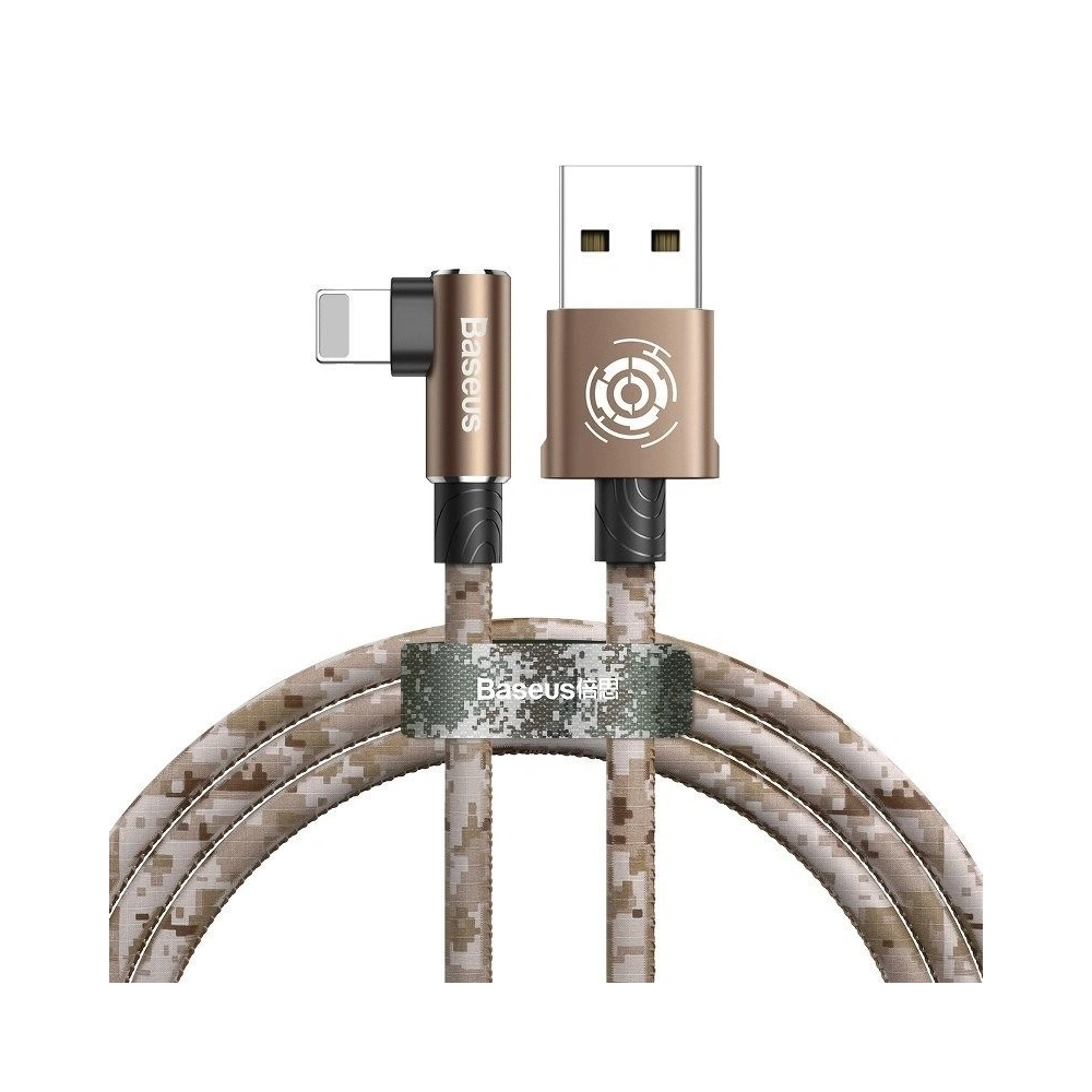 Kabel kątowy Lightning USB Baseus Camouflage 2,4A 1m (brązowy)